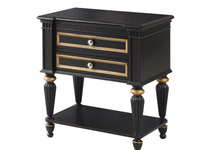 Nachttisch Grau Modern Design Möbel Holz Luxus Bestelltisch Tisch Schlafzimmer